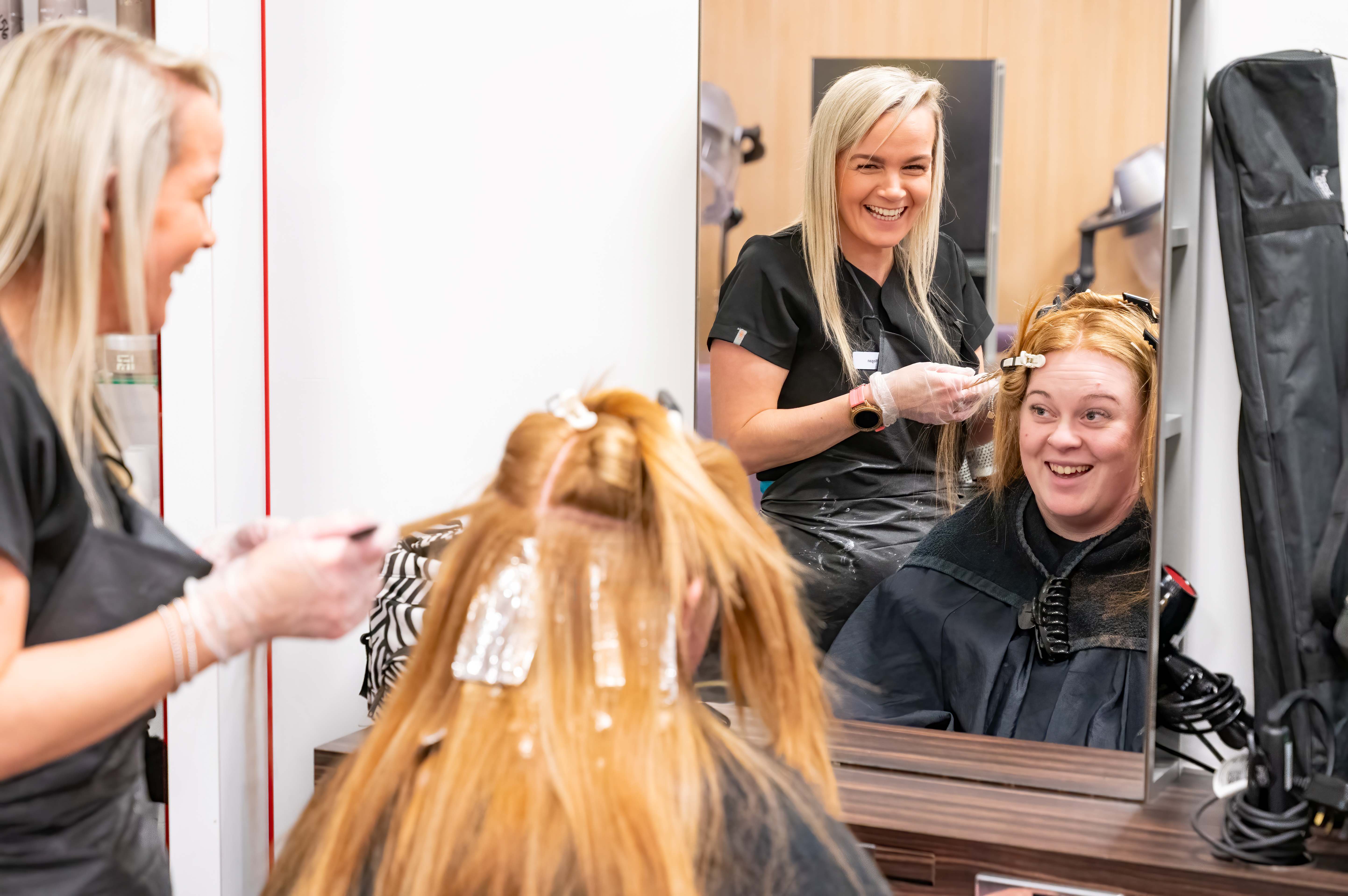students in hairdressing students in hairdressing