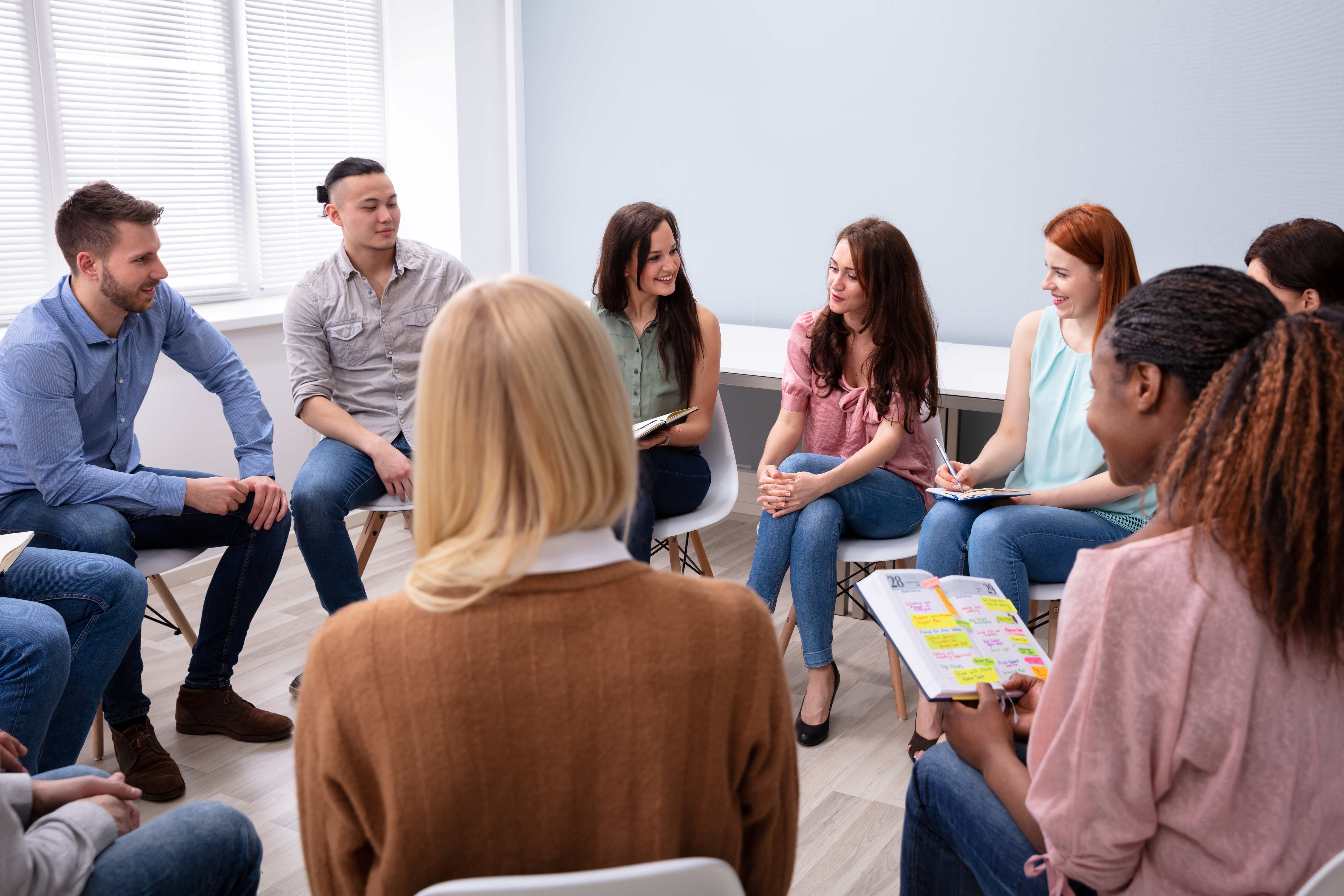 students in a circle
